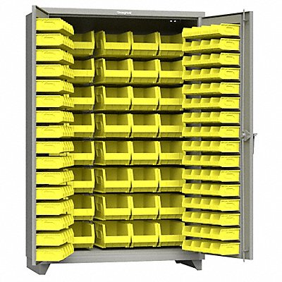 STRONG HOLD 46BB240L Bin Cab 75 x48 x24 DstGry 126YellowBns