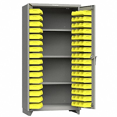 STRONG HOLD 36BS243L Storage Cabinet 75 x36 x24 DstGry 94YellowBns