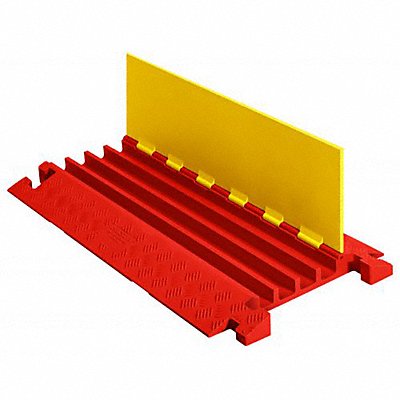 LINEBACKER CP4X125YO Cable Protector 4 Channel 3-3/16 ft L