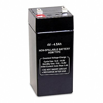 GRAINGER 47022 Sealed Lead Acid Battery 4VDC 4.5Ah