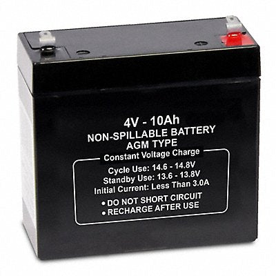 GRAINGER 47028 Sealed Lead Acid Battery 4VDC 10Ah