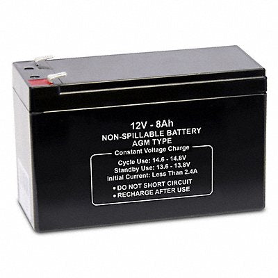 GRAINGER 47038 Sealed Lead Acid Battery 12V 8Ah AGM