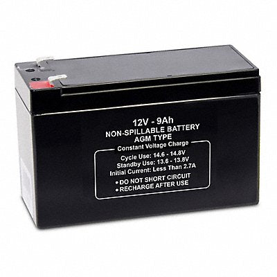 GRAINGER 47039 Sealed Lead Acid Battery 12V 9Ah AGM