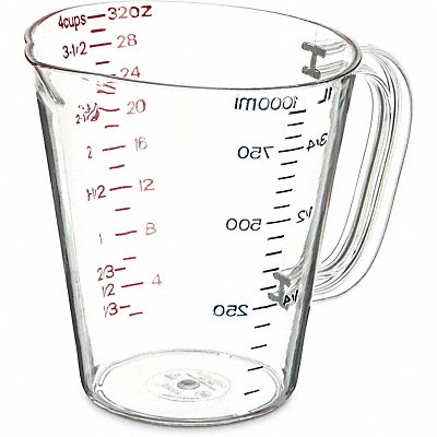 CARLISLE 4314307 Measure Cup Clear 1 qt