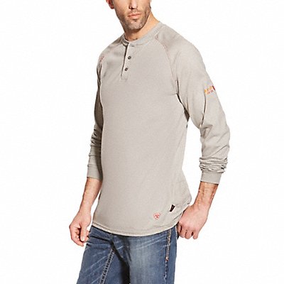 ARIAT 10013519 K3894 FR Henley Longsleeve Tee Grey L