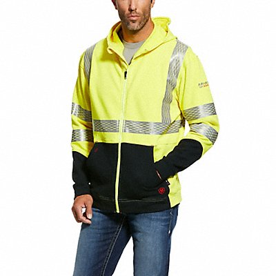 61RM04 ARIAT 10027912 FR Hi-Vis Full Zip Hoodie Men s XL