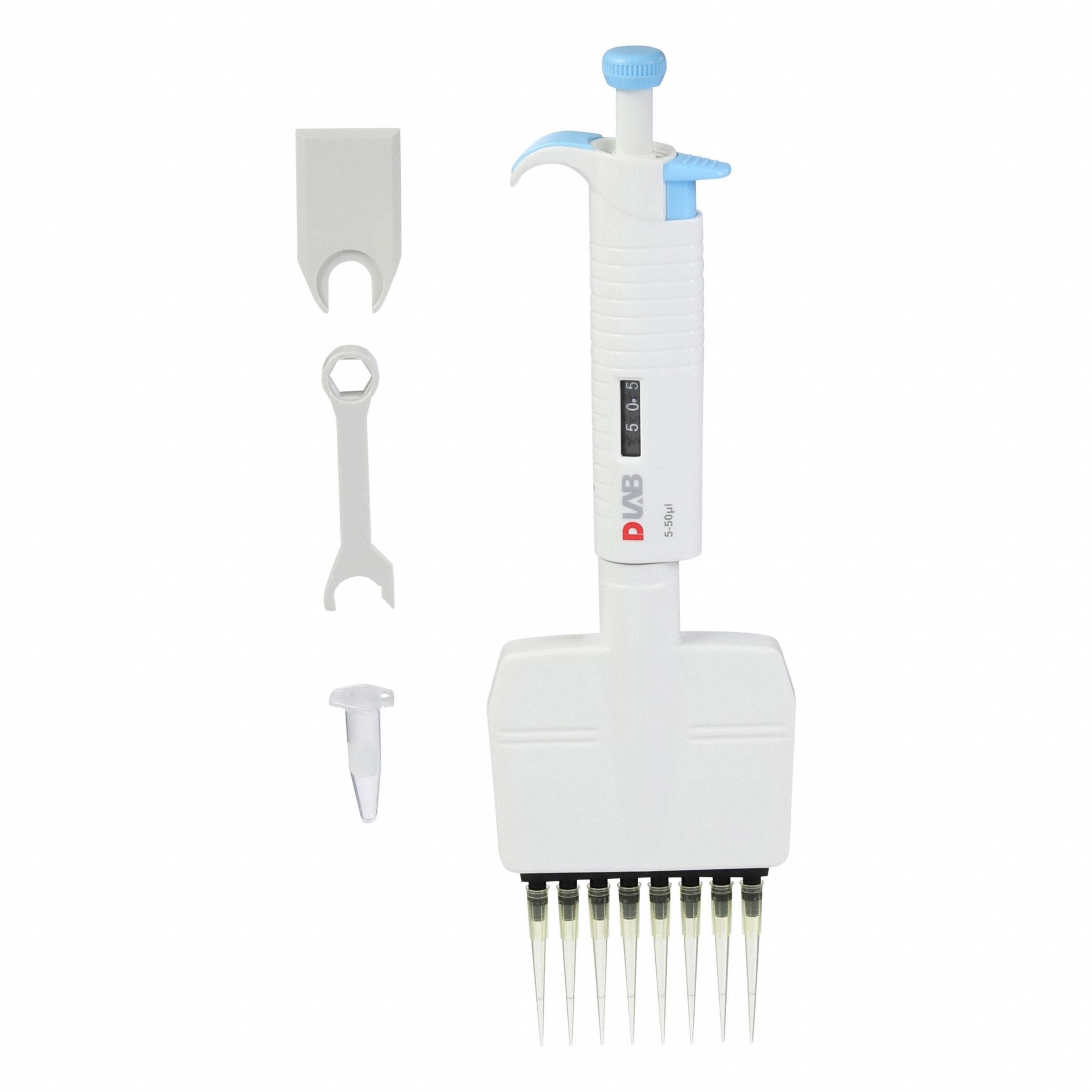 DLAB 61TC01 Micropipette Plus 8 Chan 5-50uL