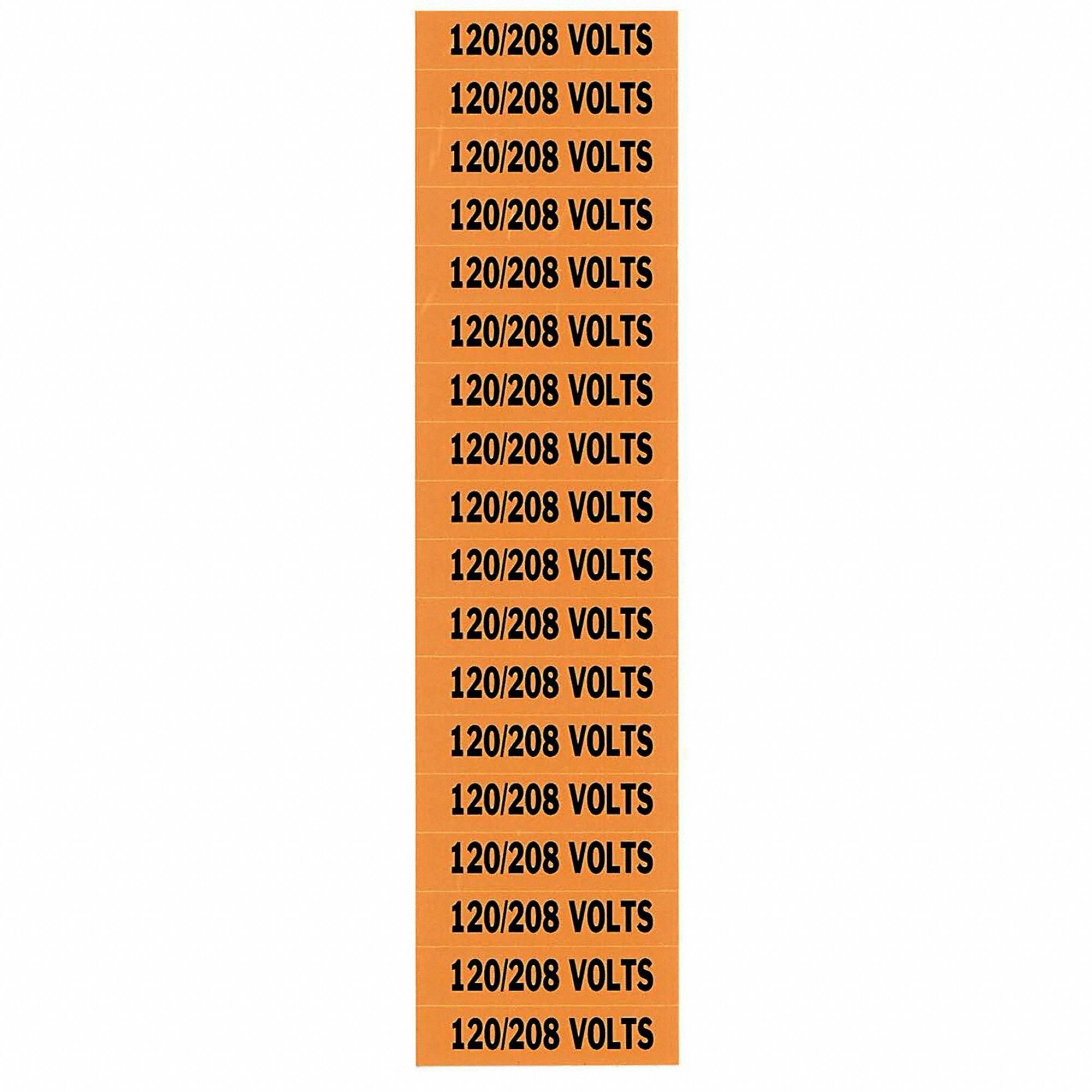 BRADY 152385 Conduit and Voltage Sign and Labels PK5