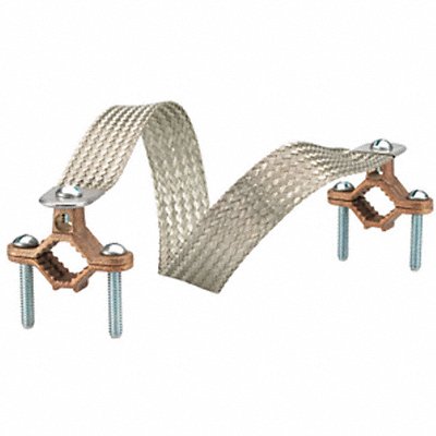 BRIDGEPORT FITTINGS BJ100 Copper Clamps 0.27 Hole Dia 18 Overall L