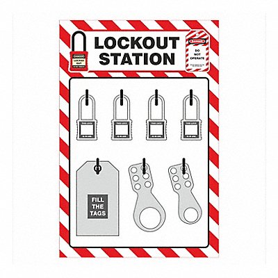 ZING 7800 Lockout Tagout Shadow Board 11-3/4 W