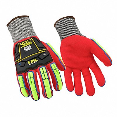 ANSELL 6808 Full-Dip Gloves Grey Knit S PR