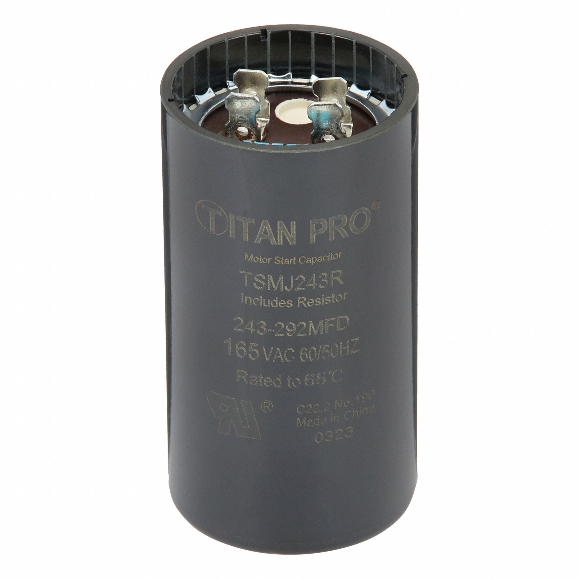 PACKARD PSMJ243R Round Motor Start Capacitor w/Resistor