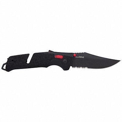 SOG 11120241 Folding Knives Black Steel Serrated