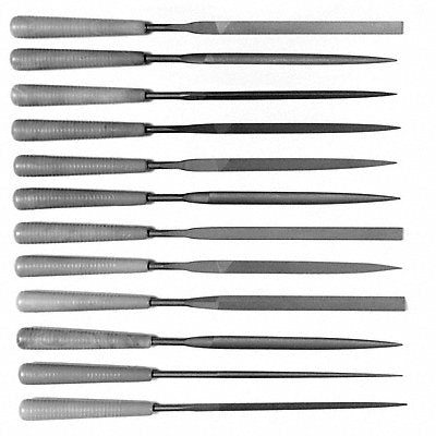 SIMONDS 83494600 Needle File Set 4in.L Swiss Natural