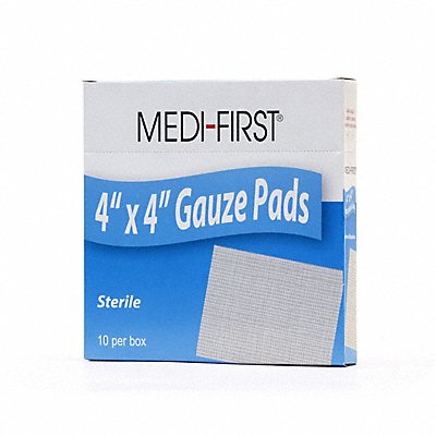 MEDI-FIRST 62012 Gauze Pad White 4 L 4 W PK10
