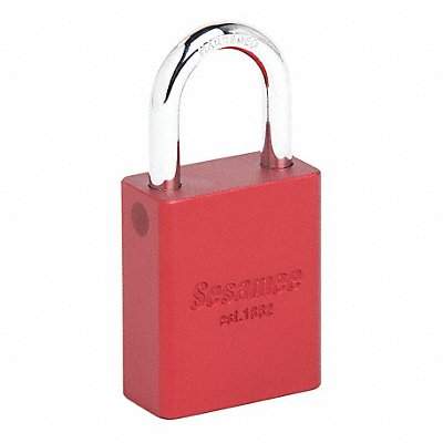 SESAMEE 90212 Alum Safety Lockout Padlock KD Red