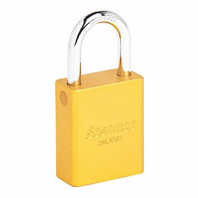SESAMEE 90116 Alum Safety Lockout Padlock KA Yellow