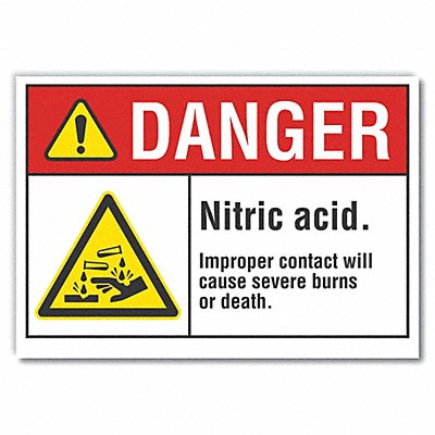 LYLE LCU40005ED14x10 Danger Sign 10in x 14in Non-PVC Polymer