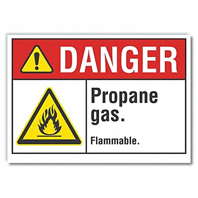LYLE LCU40013ED14x10 Danger Sign 10inx14in Non-PVC Polymer
