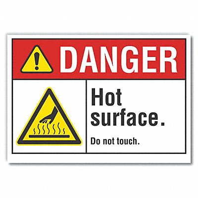 LYLE LCU40027ED10x7 Danger Sign 7 inx10 in Non-PVC Polymer