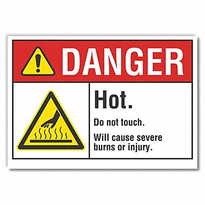LYLE LCU40028ED10x7 Danger Sign 7 inx10 in Non-PVC Polymer