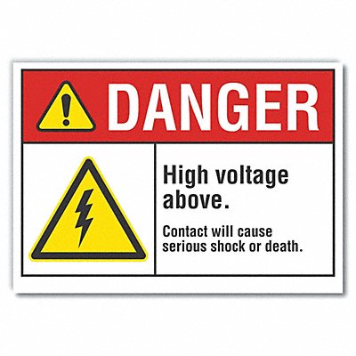 LYLE LCU40045ND14X10 High Voltage Danger Lbl 10x14in Polyest