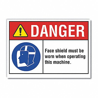 LYLE LCU40093ED10x7 Danger Sign 7 inx10 in Non-PVC Polymer