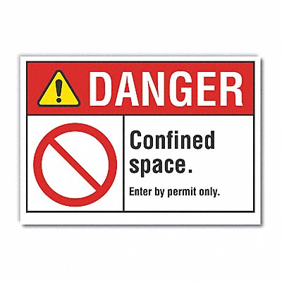 LYLE LCU40116ED14x10 Danger Sign 10inx14in Non-PVC Polymer
