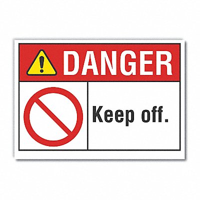LYLE LCU40120ED14x10 Danger Sign 10inx14in Non-PVC Polymer