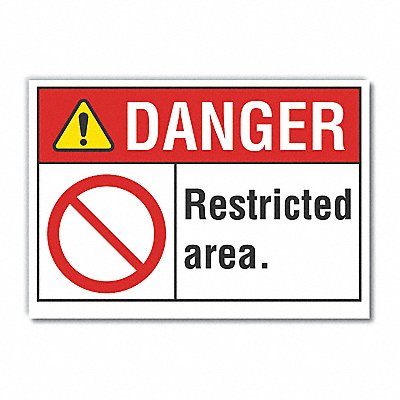 LYLE LCU40123ED10x7 Danger Sign 7 in x 10 in Non-PVC Polymer