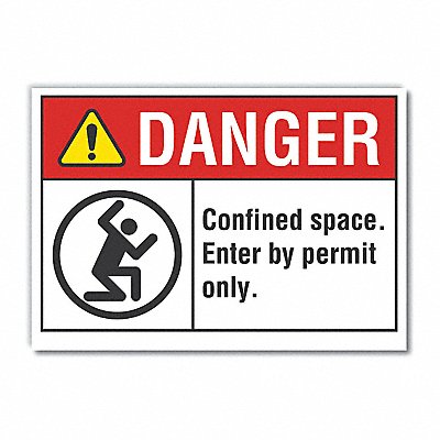 LYLE LCU40168ED14x10 Danger Sign 10inx14in Non-PVC Polymer