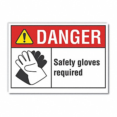 LYLE LCU40178ED10x7 Danger Sign 7 inx10 in Non-PVC Polymer