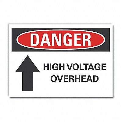 LYLE LCU40193RD14X10 High Voltage Danger Reflective Label 10x14in