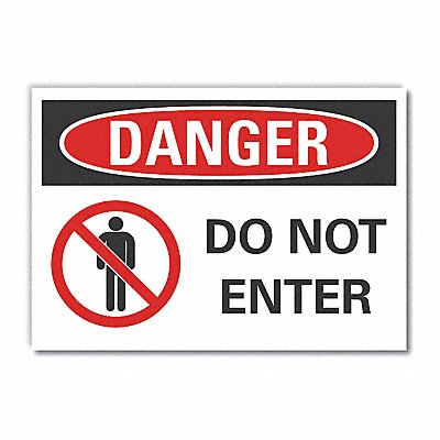 LYLE LCU40196RD5X35 Exit  Entrance Danger Reflective Label 3.5x5in