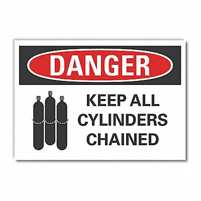 LYLE LCU40226RD5X35 Cyl Handling Danger Reflective Label 3.5x5in