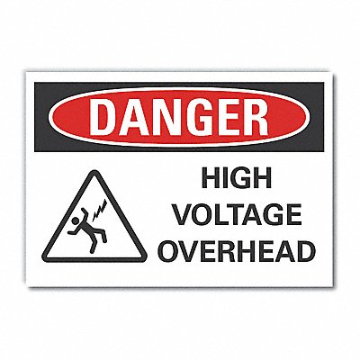 LYLE LCU40235RD7X5 High Voltage Danger Reflective Label 5inx7in