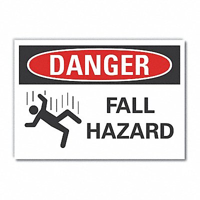 LYLE LCU40253ED14x10 Danger Sign 10inx14in Non-PVC Polymer
