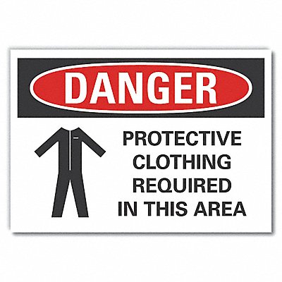 LYLE LCU40285RD10X7 PPE Danger Reflective Label 7 in x 10 in