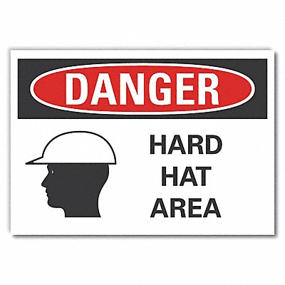 LYLE LCU40286ND14X10 Hard Hat Danger Lbl 10inx14in Polyester