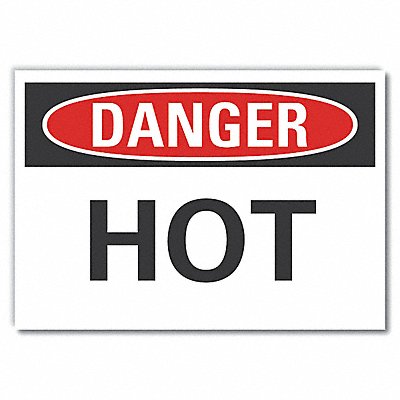 LYLE LCU40295RD5X35 Hot Surface Danger Reflective Label 3.5inx5in