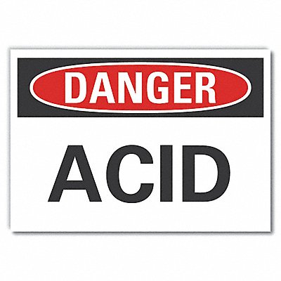 LYLE LCU40297RD5X35 Acid Danger Reflective Label 3.5in x 5in