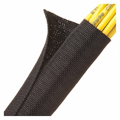 TECHFLEX F6W100BK10 F6 Woven Wrap 1 Black 10 ft.