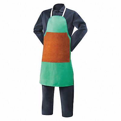 STEINER 10338 Cotton Bib Apron Flame Resist 36 Green