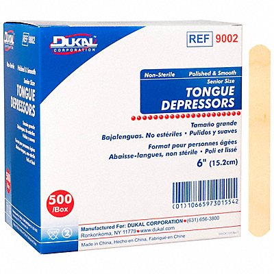 DUKAL 9002 Tongue Depressors PK 500