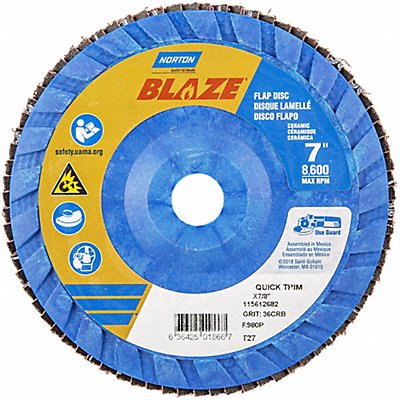 NORTON 63642501866 Flap Disc Ceramic Type 27 7 dia