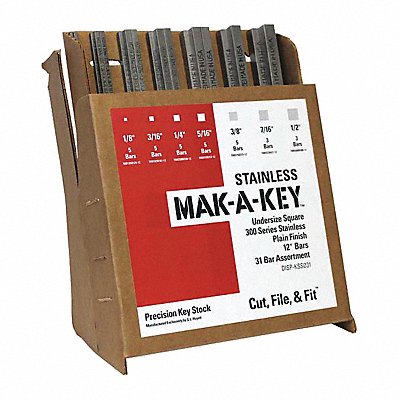 MAK-A-KEY DISPKSS031 Key Stock Assorment 31 pcs.1 ft Length
