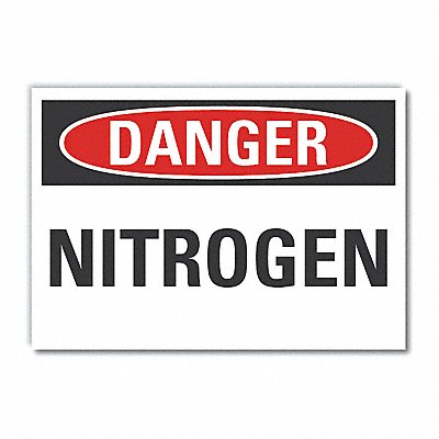 LYLE LCU40321RD5X35 Nitrogen Danger Reflective Label 3.5inx5in