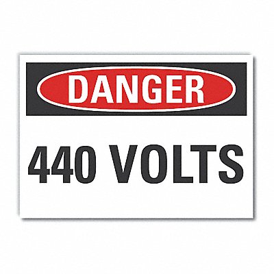 LYLE LCU40325RD5X35 Voltage Danger Reflective Label 3.5in x 5in