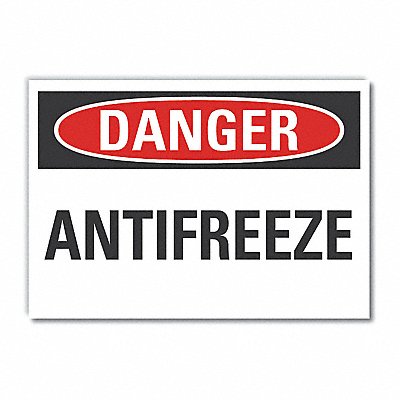 LYLE LCU40331ND5X35 Antifreeze Danger Label 3.5in x 5in