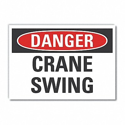 LYLE LCU40339RD5X35 Crane  Hoists Danger Reflective Label 3.5x5in